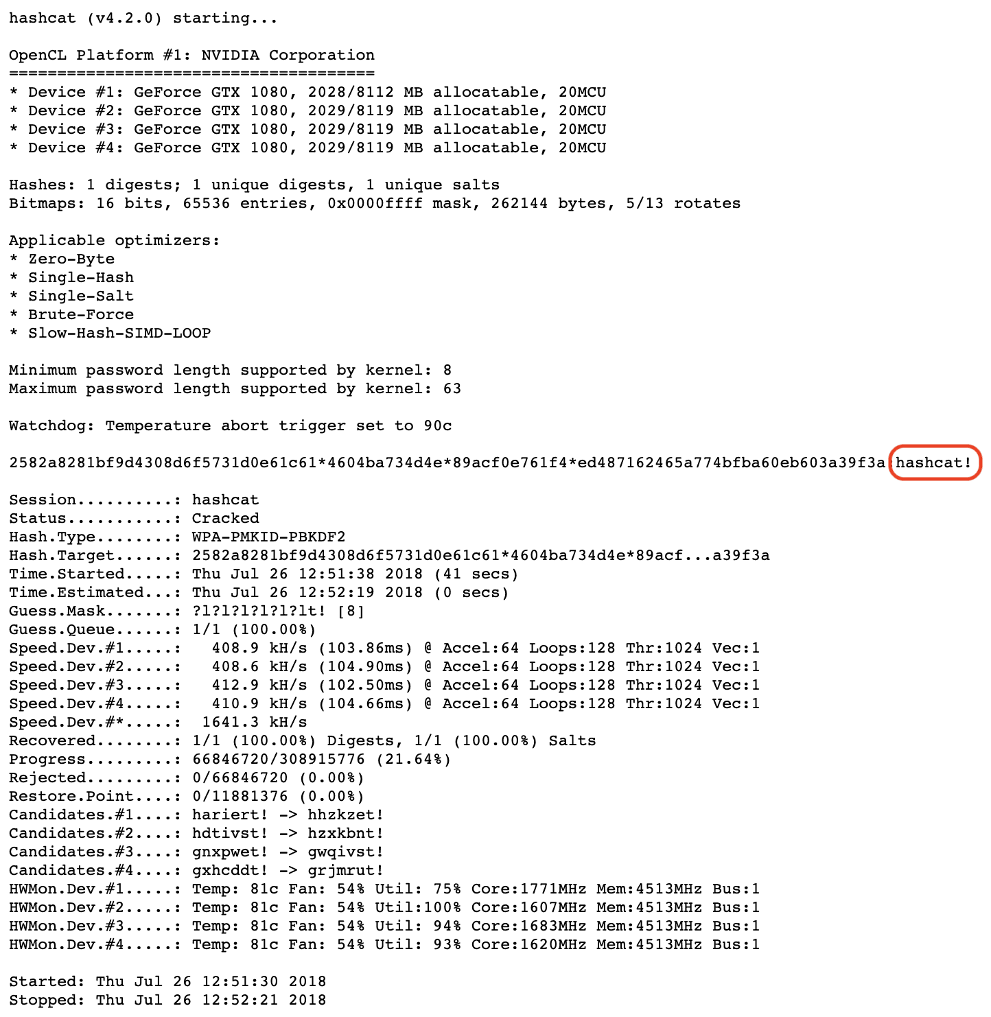 Hacking a Wi-Fi password from an intercepted PMKID