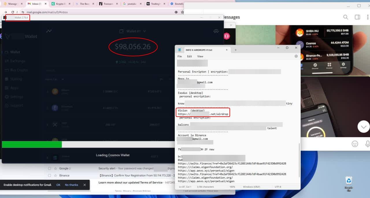 Version two saw the scammers get right down to it by collecting all relevant information in one screenshot