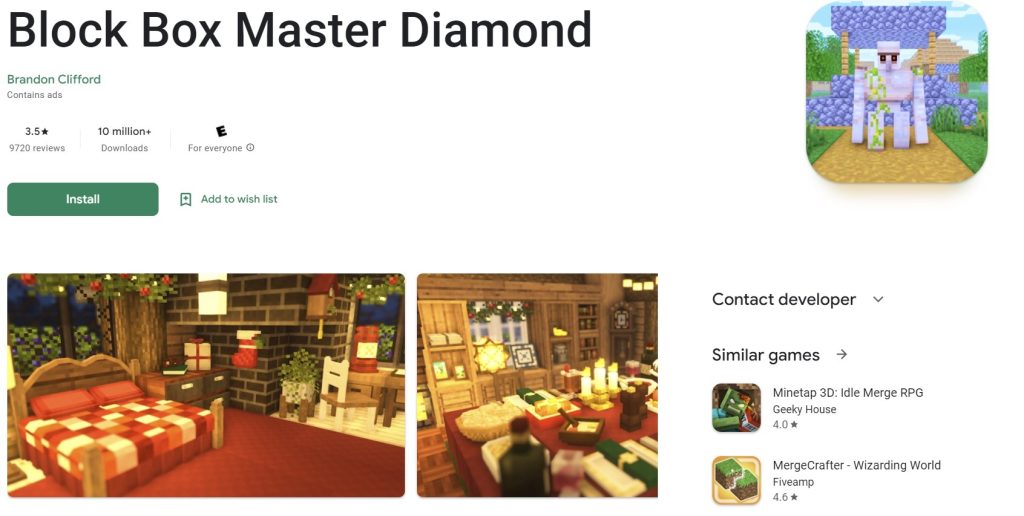 نسخة Minecraft مصابة ببرامج إعلانية على Google Play