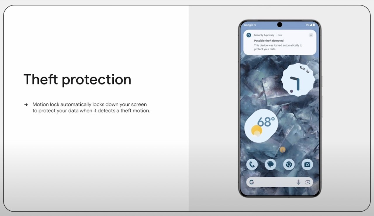 Verrouillage automatique des smartphones Android en cas de vol potentiel
