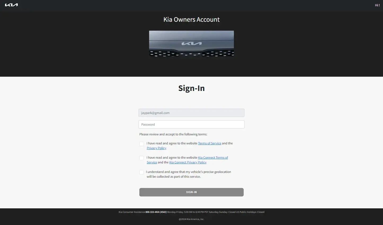 Portail Kia pour les propriétaires et les concessionnaires Kia