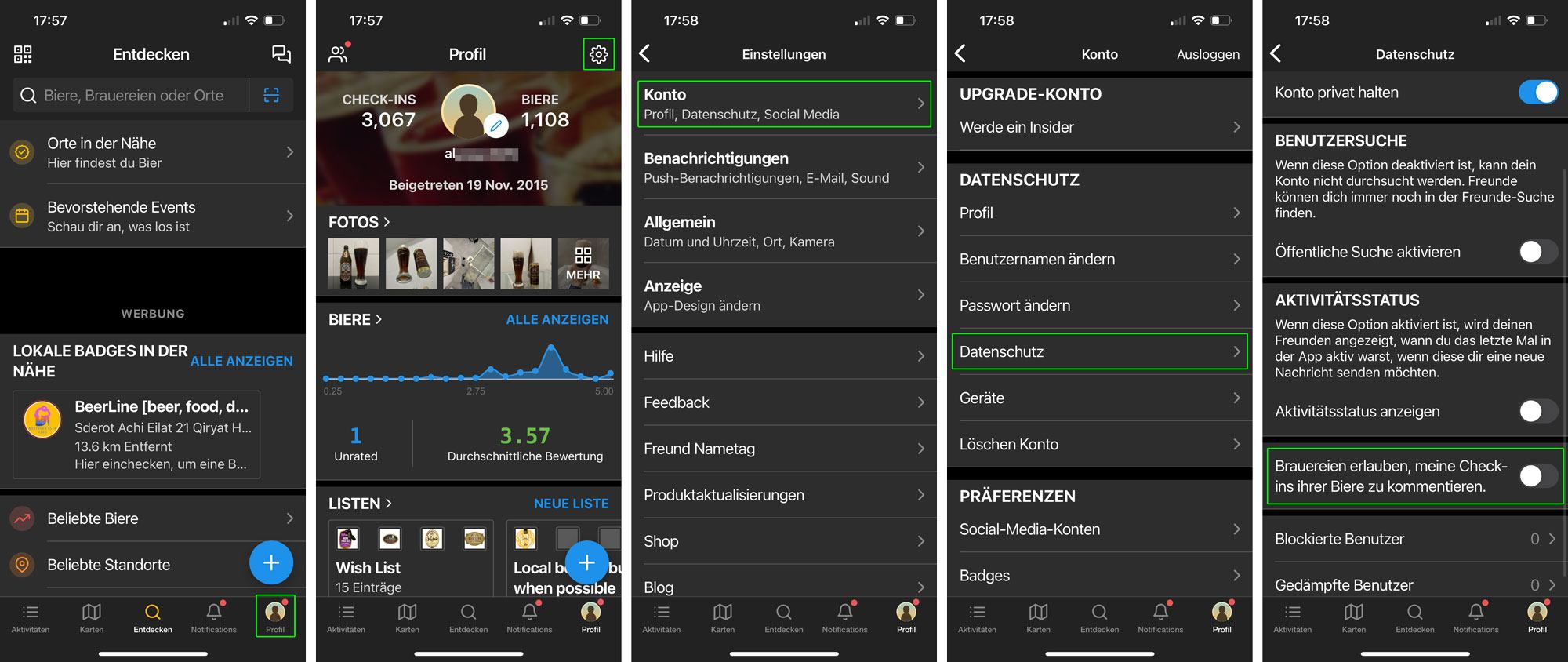 So verstecken Sie Ihr Untappd-Profil vor Brauereien