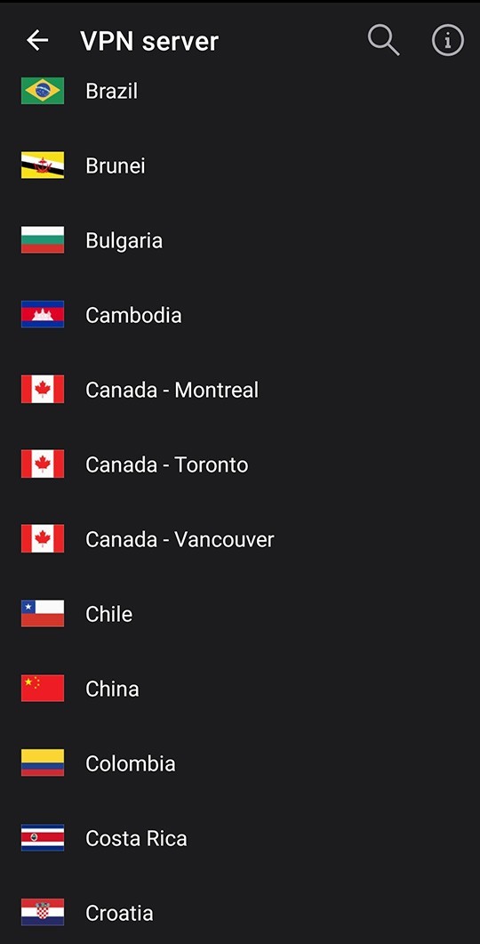Indien volledig up-to-date heeft Kaspersky VPN Secure Connection iets minder dan honderd serverlocaties over de hele wereld, en beschikt het ook over een handig donker thema.